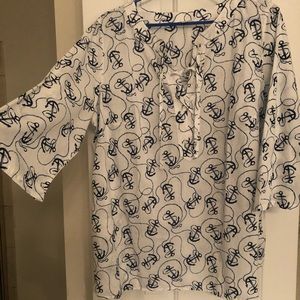 Talbots
Navy/white 3/4 sleeve, 1X